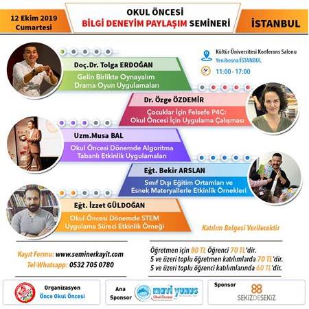 İstanbul Semineri Öğretmen Bileti (12 Ekim 2019 Cumartesi)