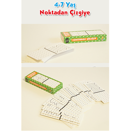 Noktadan Çizgiye 4-7 Yaş Koordinasyon Kartları