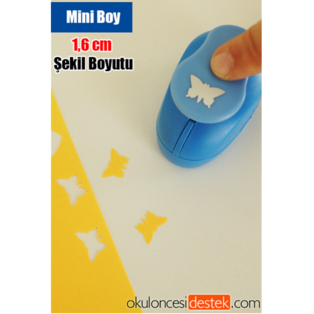 Kelebek Şekilli Mini Boy 1.6cm Şekilgeç Bigpoint